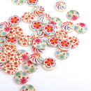 1 Set of 100PCS Mixed Colors 15mm Drawing Printing Round Buttons For Scrapbooking Sewing Craft Project DIY Accessory