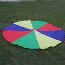 6.5 Feet 8 Handles Children Kid Rainbow Parachute Training Toy Game Colorful