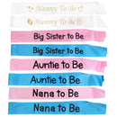 Satin Ribbon Mummy To Be Writing Sash Baby Shower Party Supplies