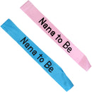 Satin Ribbon Nana To Be Writing Sash Baby Shower Party Supplies Blue