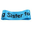 Satin Ribbon Big Sister To Be Writing Sash Baby Shower Party Supplies Blue