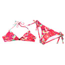 Women Girls Ladies Elastic Adjustable Halter Straps Floral Bikini Swimsuit Swimwear S Red