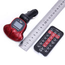 Set Of Compact Plug And Play Car MP3 Player FM Brodcast Modulator With Remote Control & 1 GB TF Card Red