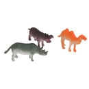 Plastic Lion Tiger Leopard Deer Bear Wild Animal Model Toy 12pcs Multi-color