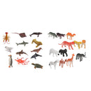 Plastic Lion Tiger Leopard Deer Bear Wild Animal Model Toy 12pcs Multi-color
