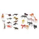 Plastic Lion Tiger Leopard Deer Bear Wild Animal Model Toy 12pcs Multi-color
