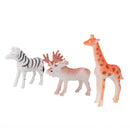 Plastic Lion Tiger Leopard Deer Bear Wild Animal Model Toy 12pcs Multi-color