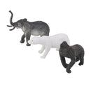 Plastic Lion Tiger Leopard Deer Bear Wild Animal Model Toy 12pcs Multi-color