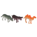 Plastic Lion Tiger Leopard Deer Bear Wild Animal Model Toy 12pcs Multi-color