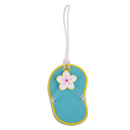 Slipper Luggage Bag Suitcase Gift Tag Name Holder Hanging Accessory Blue Background And Blue Border