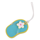 Slipper Luggage Bag Suitcase Gift Tag Name Holder Hanging Accessory Blue Background And Blue Border