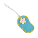 Slipper Luggage Bag Suitcase Gift Tag Name Holder Hanging Accessory Blue Background And Blue Border
