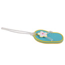 Slipper Luggage Bag Suitcase Gift Tag Name Holder Hanging Accessory Blue Background And Blue Border