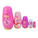 Russian Nesting Stacking Dolls 5 Pieces Wooden Hand Painted Babushka Matryoshka set Christmas Gift