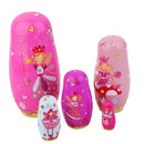Russian Nesting Stacking Dolls 5 Pieces Wooden Hand Painted Babushka Matryoshka set Christmas Gift