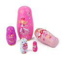 Russian Nesting Stacking Dolls 5 Pieces Wooden Hand Painted Babushka Matryoshka set Christmas Gift