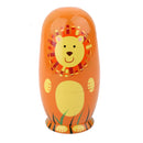 Set of 5 Wooden Nesting Dolls Animal Russian Doll Matryoshka Collectible Art