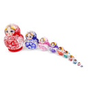 10PCS Multi-Color Painted Wooden Girl Russian Nesting Dolls