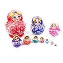 10PCS Multi-Color Painted Wooden Girl Russian Nesting Dolls
