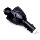 Short-circuit Protection Automatic Overload Cut Off Dual USB Ports Car Charger Adapter With Lighter Socket Black