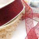 4x 1 yard Fashion Chic Sequins Embroidery On Organza Ribbon DIY Crafts