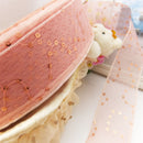 4x 1 yard Fashion Chic Sequins Embroidery On Organza Ribbon DIY Crafts