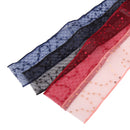 4x 1 yard Fashion Chic Sequins Embroidery On Organza Ribbon DIY Crafts