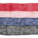 4x 1 yard Fashion Chic Sequins Embroidery On Organza Ribbon DIY Crafts