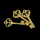 100Pcs Jewelry Finding Charms & Pendants Gold Plated Alloy Key Pendants