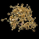 100Pcs Jewelry Finding Charms & Pendants Gold Plated Alloy Key Pendants