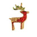11 Pieces Gold Enamel Christmas Charms Snowflake Christmas Tree Santa Claus Charm Pendant Jewelry Beads Crafts