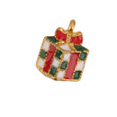 11 Pieces Gold Enamel Christmas Charms Snowflake Christmas Tree Santa Claus Charm Pendant Jewelry Beads Crafts