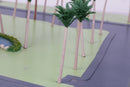 50pcs Model Coconut Palm Trees Train Layout Beach Scenery 9cm
