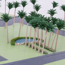 50pcs Model Coconut Palm Trees Train Layout Beach Scenery 9cm