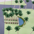 50pcs Model Coconut Palm Trees Train Layout Beach Scenery 9cm