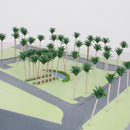 50pcs Model Coconut Palm Trees Train Layout Beach Scenery 9cm