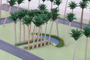 50pcs Model Coconut Palm Trees Train Layout Beach Scenery 9cm