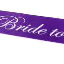 Bride To Be Writting Purple Sash Hens Night Wedding Shower