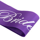 Bride To Be Writting Purple Sash Hens Night Wedding Shower