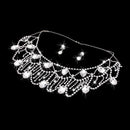 Rhinestone Bridal Wedding Shoulder Chain Necklace And Earrings