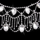 Rhinestone Bridal Wedding Shoulder Chain Necklace And Earrings