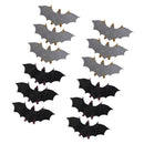 Lot 12pcs Plastic Scary Bats Dracula Birds Halloween Party Fancy Dress Props
