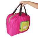 Women Girls Ladies Multi-Functional Convenient Shopping Bag Shoulder Foldable Travel Accessories Rose Red