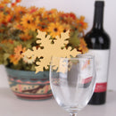 50pcs Snowflake Wine Table Glass Table Place Cards Xmas Wedding Party Decor