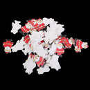 50 Pieces Wood Christmas Decor Santa Claus Ornaments Hanging Pendant Gift