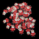 50 Pieces Wood Christmas Decor Santa Claus Ornaments Hanging Pendant Gift