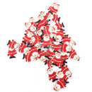 50 Pieces Wood Christmas Decor Santa Claus Ornaments Hanging Pendant Gift