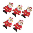 50 Pieces Wood Christmas Decor Santa Claus Ornaments Hanging Pendant Gift