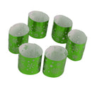 Generic 6PCS Hollow Snowflake Pattern Led Tealight Candle Holders Green