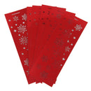 Generic 6PCS Hollow Snowflake Pattern Led Tealight Candle Holders Red